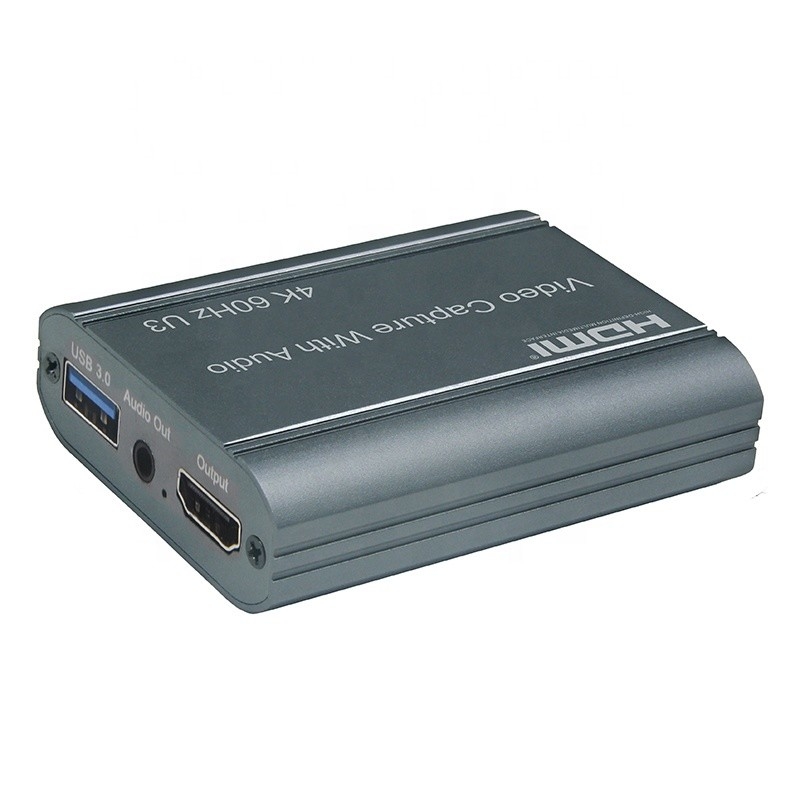 Professionelle 4K 60Hz HDMI zu USB3.0 Video-Aufnahme-Karte mit Audio-Ausgang und USB 3.0