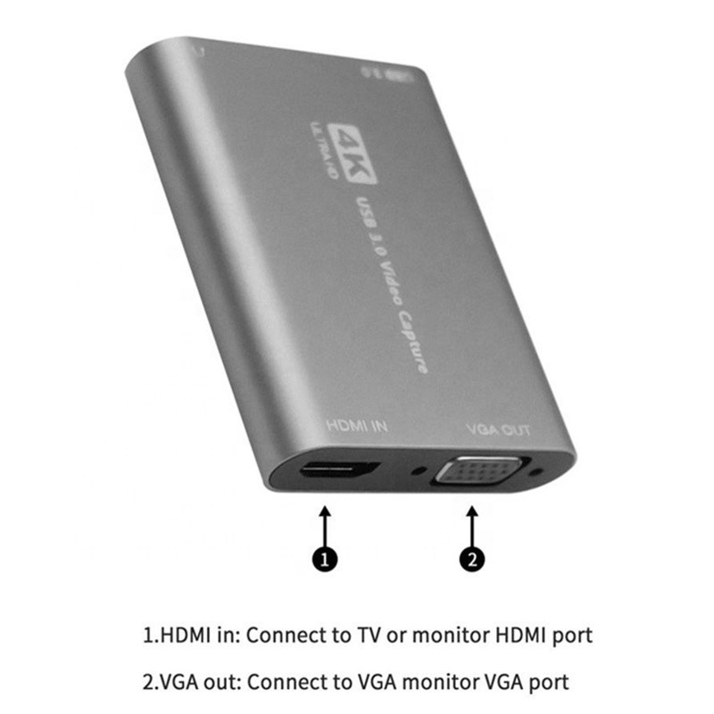 USB 3.0 HDMI Video Capture DVR Kartenbox mit Mikrofon VGA Loop Out für Computerkamera Xbox