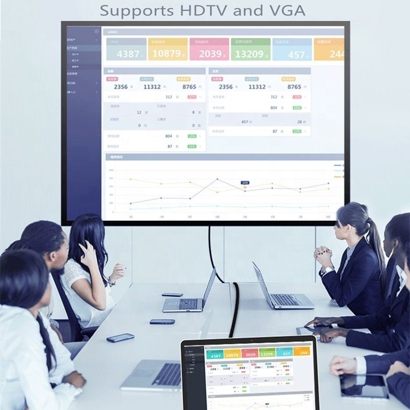 7-in-1 USB-C-Dockingstation mit HDTV HDMI VGA USB RJ45 und schneller Datenübertragung