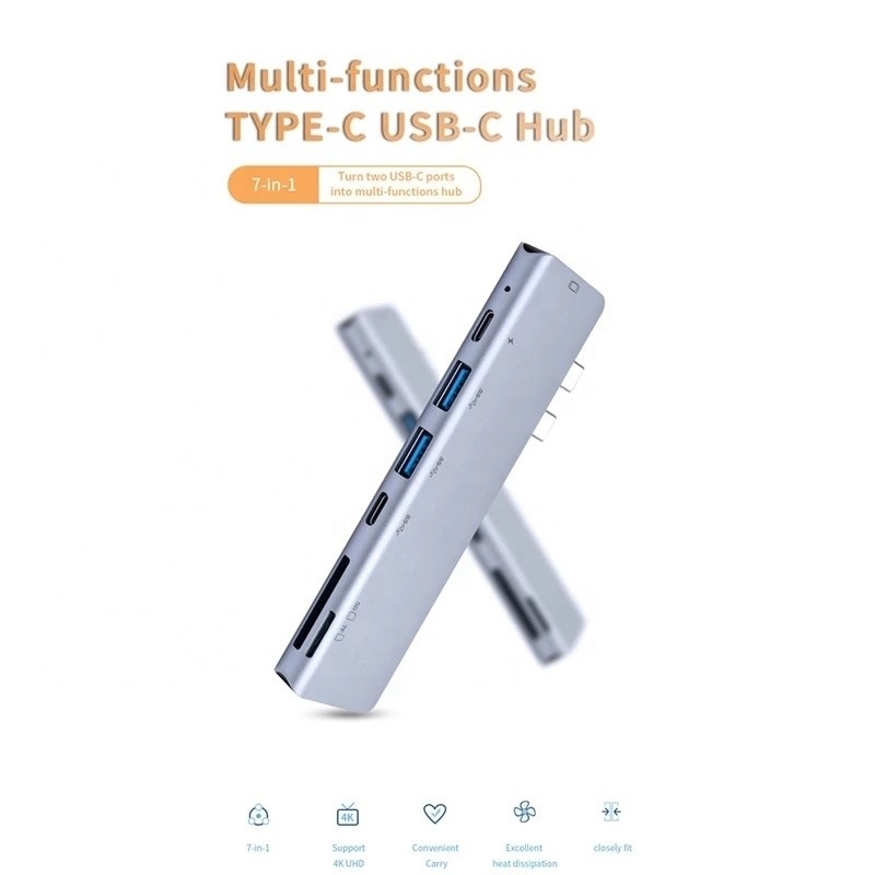 USB C Typ C 4K 30Hz HDMI USB 3.0 TF SD Adapter Hub Docking Station für Macbook Pro