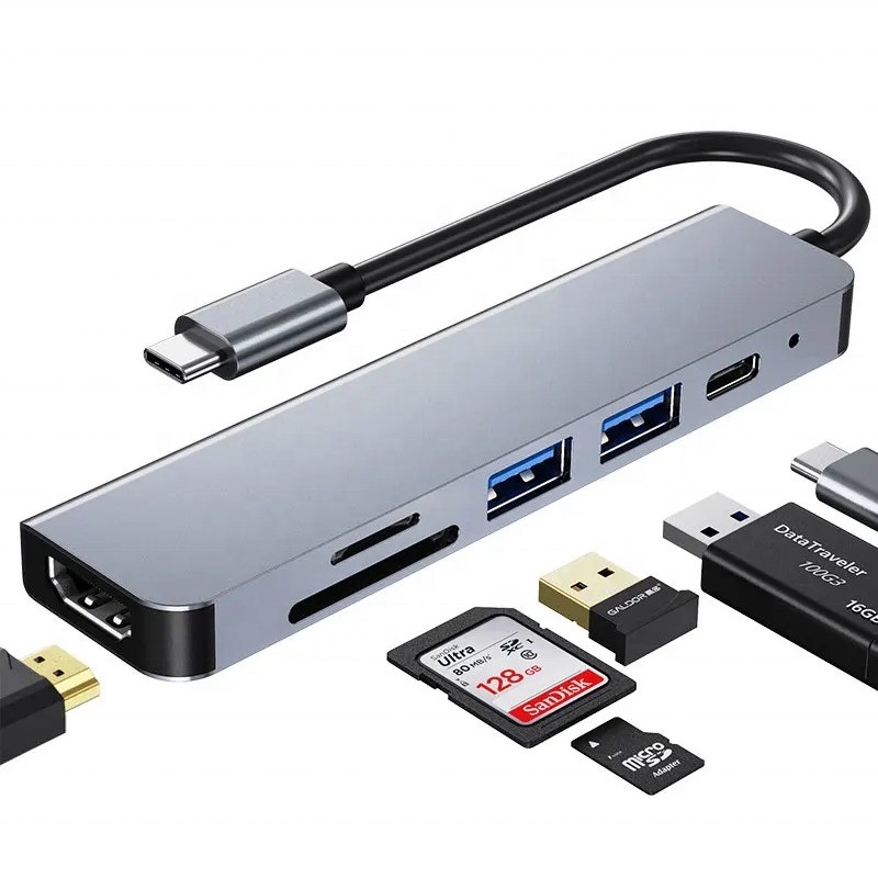USB 3.1 Docking Station Hub mit 4K HDMI USB3.0 TF SD-Kartenleser und 87W PD-Ladung