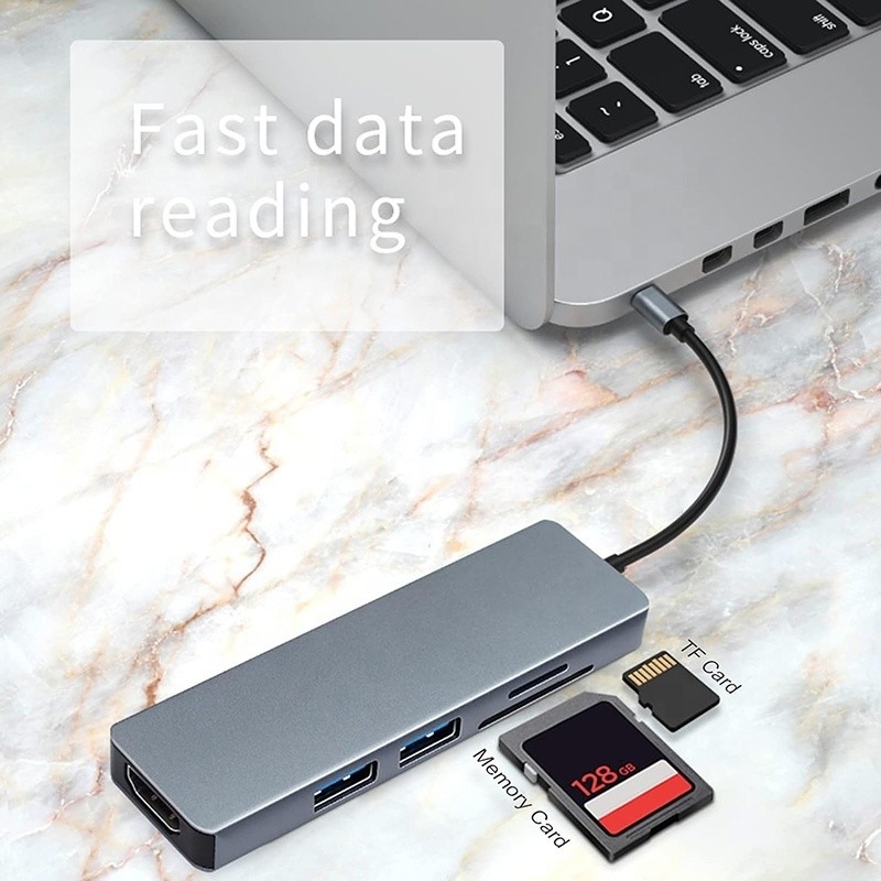11 in 1 USB-C-Hub Typ-C zu HDMI USB3.0 USB2.0 SD TF Adapter Hub mit Kartenleser
