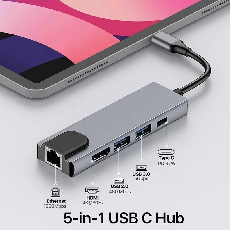 USB-C-Adapter 13 in 1 4K HDMI Hub Typ C zu HDMI 4K USB 3.0 2.0 PD-Ladekonverter