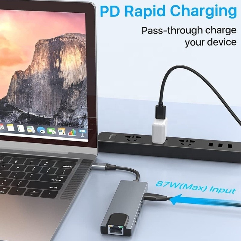 USB-C-Adapter 13 in 1 4K HDMI Hub Typ C zu HDMI 4K USB 3.0 2.0 PD-Ladekonverter