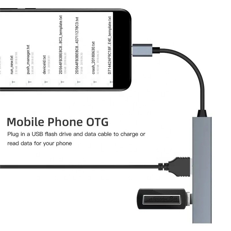 Typ C Schnittstelle 4 in 1 14 Ports Hub Typ-C OTG auf USB 3.0 2.0 Adapter Aluminiumlegierung