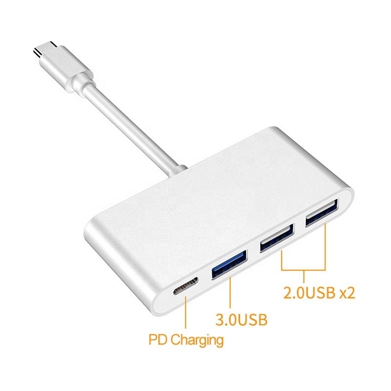 USB 3.1 Schnittstelle 4-in-1 Typ C Hub Mehrfachadapter für schnelle Datenübertragung