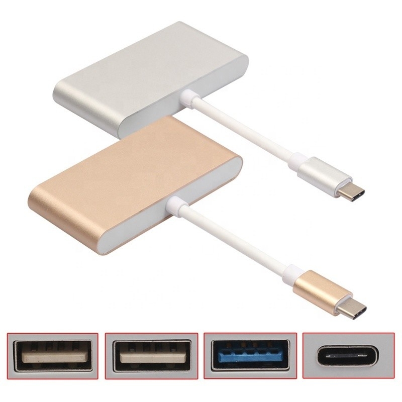 USB 3.1 Schnittstelle 4-in-1 Typ C Hub Mehrfachadapter für schnelle Datenübertragung