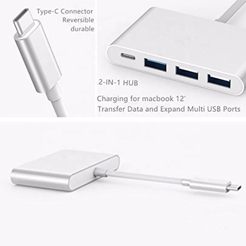 USB 3.1 Schnittstelle 4-in-1 Typ C Hub Mehrfachadapter für schnelle Datenübertragung