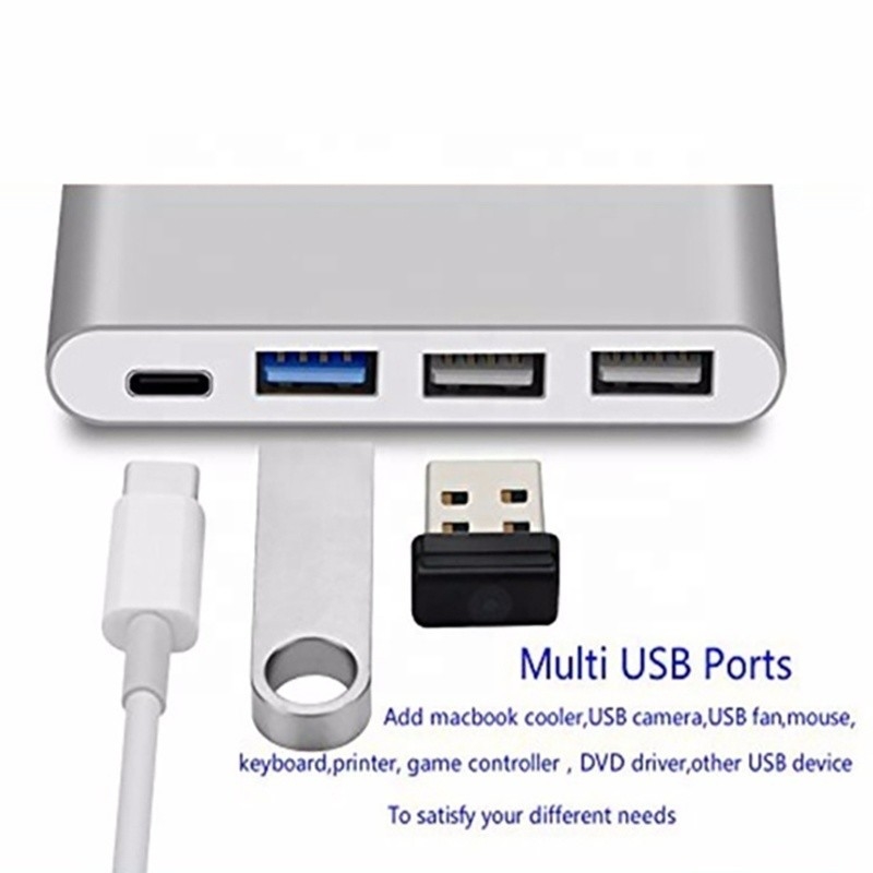 USB 3.1 Schnittstelle 4-in-1 Typ C Hub Mehrfachadapter für schnelle Datenübertragung