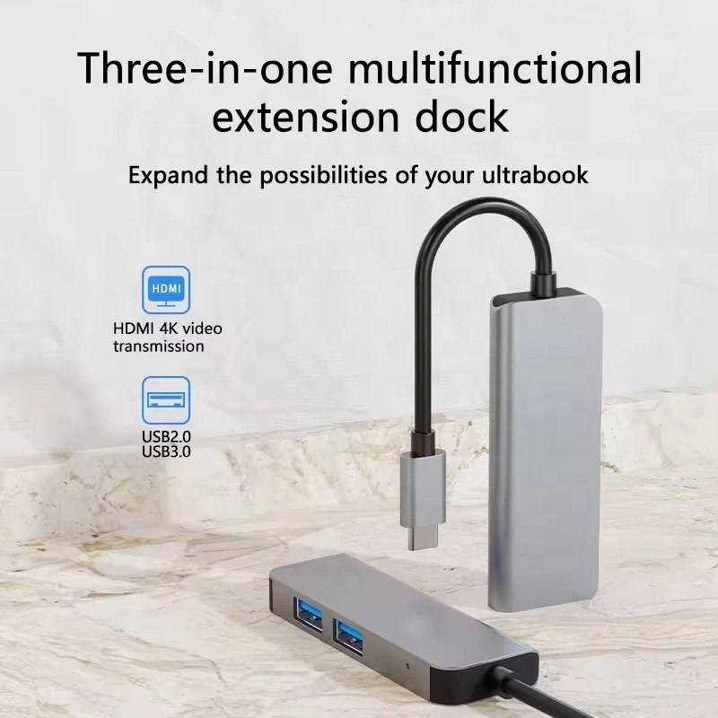 USB C Hub mit 4K HDMI und High-Speed USB 3.0 Kompatibel für Windows Mac