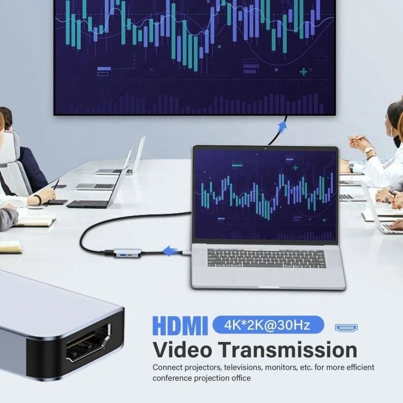 USB 3.1/USB Type-C Hub Adapter Docking Station mit 4K HDMI USB3.0 USB 3.0 Typ C PD