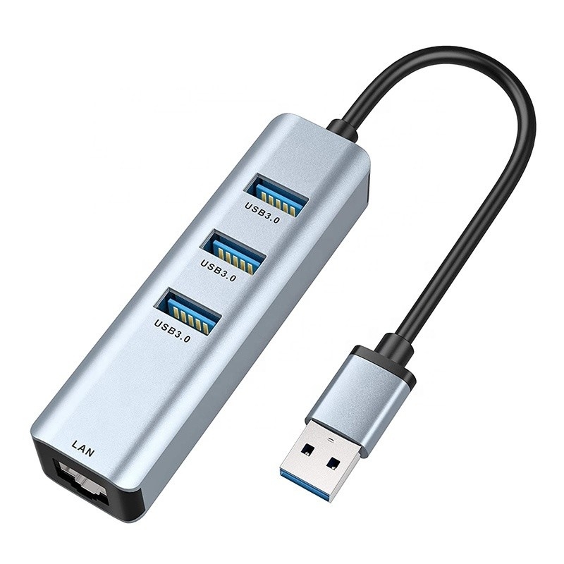 USB 3.0 bis 6 Ports USB Hub und 1000 Mbps Ethernet-Adapter für die Kompatibilität zwischen Mann und Frau