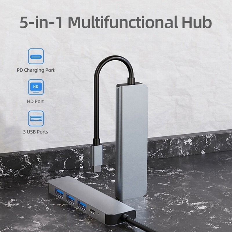 Customisierte 6-in-1-USB-C-Type-C-Hub für 4K HDMI und USB 3.0 für Macbook OEM/ODM
