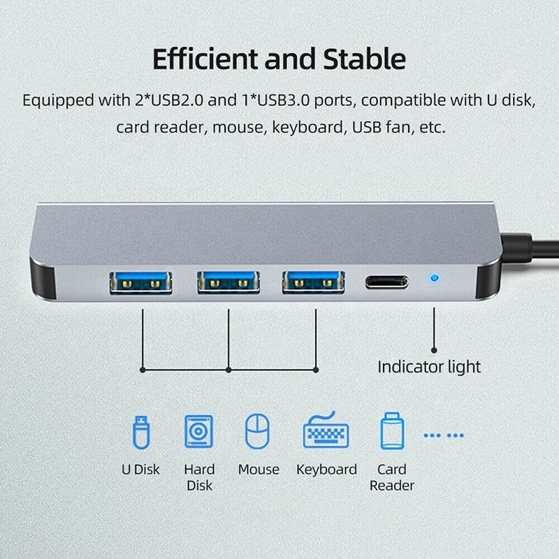 Customisierte 6-in-1-USB-C-Type-C-Hub für 4K HDMI und USB 3.0 für Macbook OEM/ODM