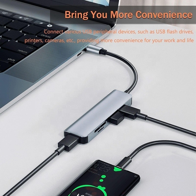 USB A/C Eingang USB 3.0 Typ C Multiport Adapter Docking Station mit SD/TF Kartenleser