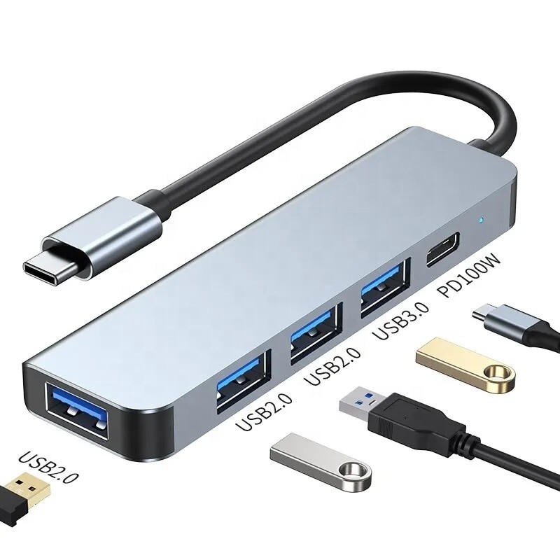 9-in-1-USB-C-Adapter-Hub mit 100W PD-Ladung und USB3.0 3*USB2.0-Ausgang