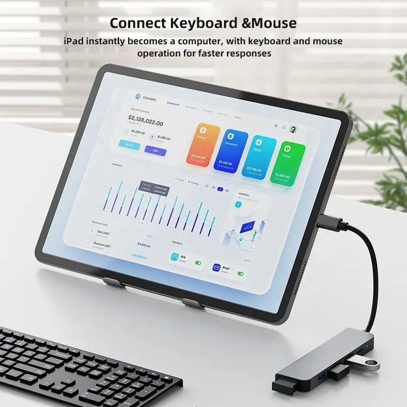 9-in-1-USB-C-Adapter-Hub mit 100W PD-Ladung und USB3.0 3*USB2.0-Ausgang
