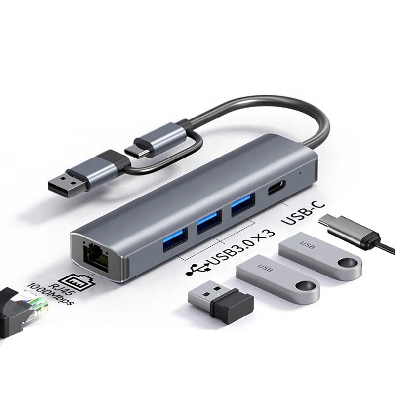 12-in-1-Multiport-Adapter USB C Hub Docking Station mit USB 3.1-Schnittstelle und RJ45 Gigabit Ethernet