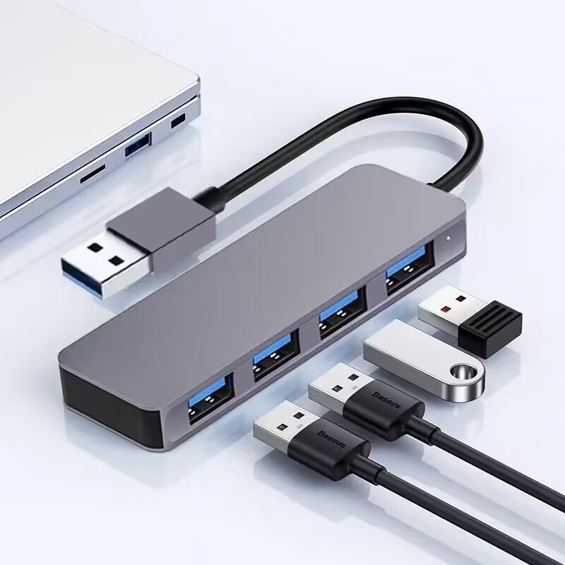 Hochgeschwindigkeits-4-Anschlüsse USB 3.0 HUB 5Gbps USB C Portable mit Netzteil für PC Mac Laptop