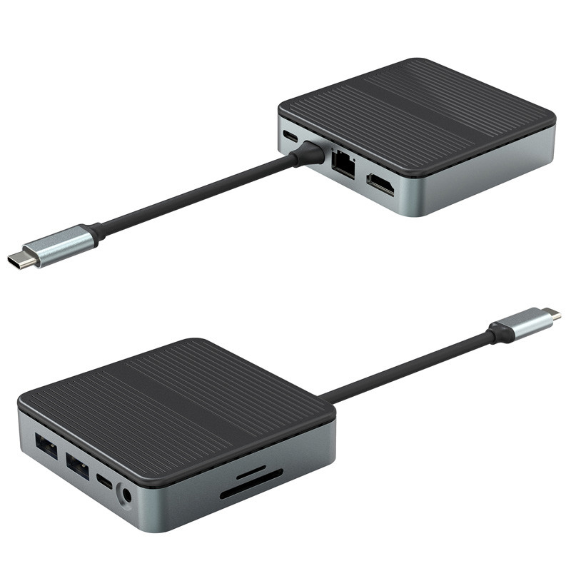 9 in 1 schnelle Datenübertragung USB 3.0 Port Hub Typ C Port zu HDMI-Adapter