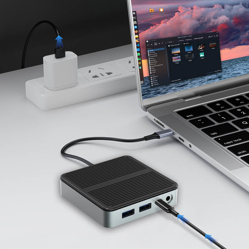 9 in 1 schnelle Datenübertragung USB 3.0 Port Hub Typ C Port zu HDMI-Adapter