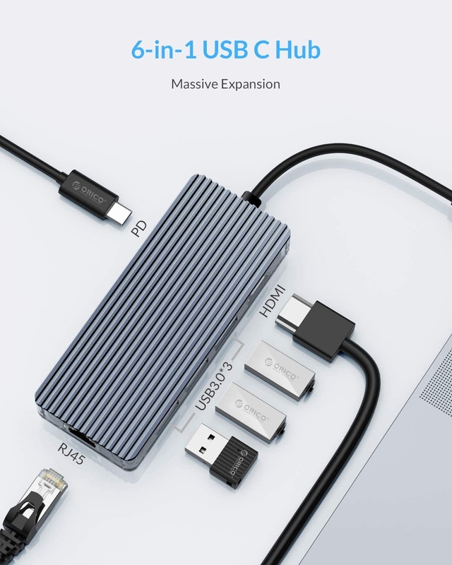 TYPE-C Männlich 11 In 1 Hub Computer Laptop Docking Station Adapter mit 1000Mbps RJ45 und USB-C PD