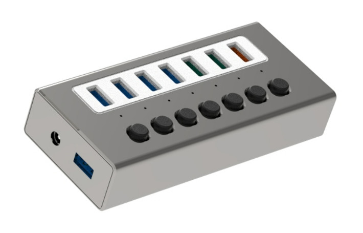Typ C Schnittstelle 4 in 1 14 Ports Hub Typ-C OTG auf USB 3.0 2.0 Adapter Aluminiumlegierung