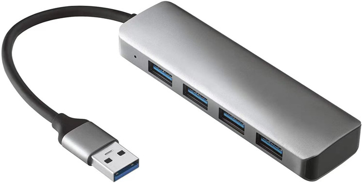 4K HDMI-kompatibel Typ-C-zu-USB-C-Hub-Adapter mit 2 USB3.0- und PD-Ladestationen