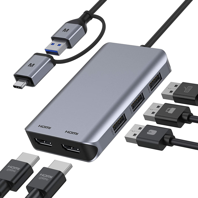 Loop-out USB C Typ C Hub mit hochauflösender 4K 60Hz HDMI-Videokarte