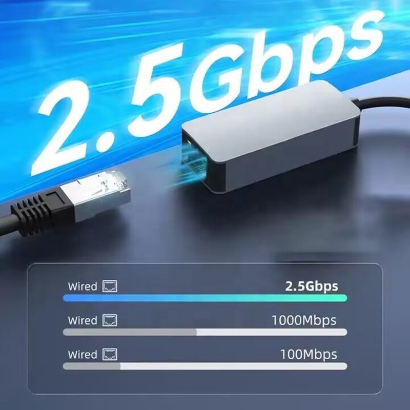 2 in 1 Aluminium USB 3.0 Ethernet-Adapter für eine schnelle und stabile Netzwerkverbindung