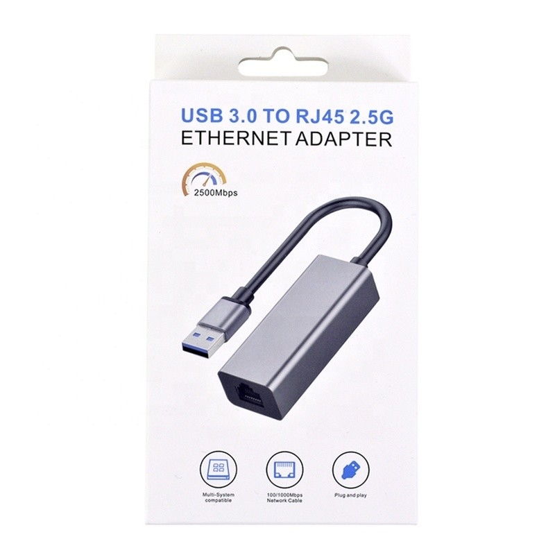 2500 Mbps Supergeschwindigkeit 2.5G USB 3.0 Netzwerkkartenadapter mit 2.5G Gigabit Ethernet