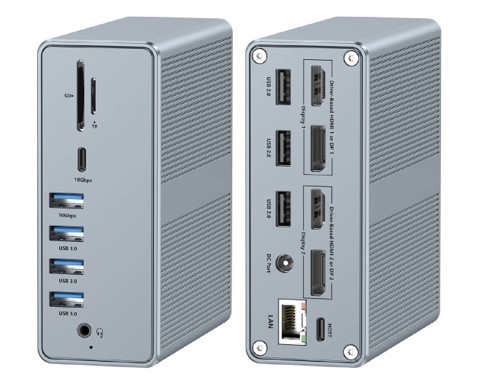 Leistung bis zu 120 Watt USB-C Hub Docking Station mit MikroSD3.0 Kartenleser mit Leistung