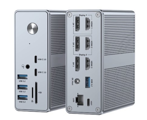 Leistung bis zu 120 Watt USB-C Hub Docking Station mit MikroSD3.0 Kartenleser mit Leistung