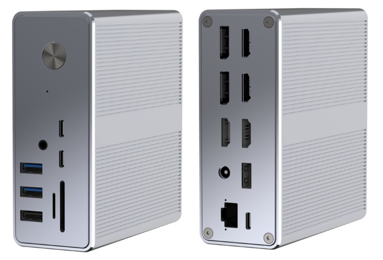 Leistung bis zu 120 Watt USB-C Hub Docking Station mit MikroSD3.0 Kartenleser mit Leistung