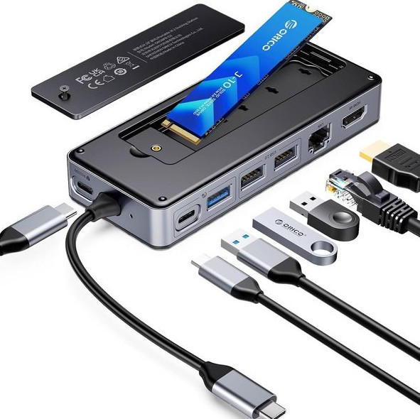 Displaylink USB 3.0 Docking Station Gehäuse von NVMe NGFF SSDs Windows Mac Chrome OS