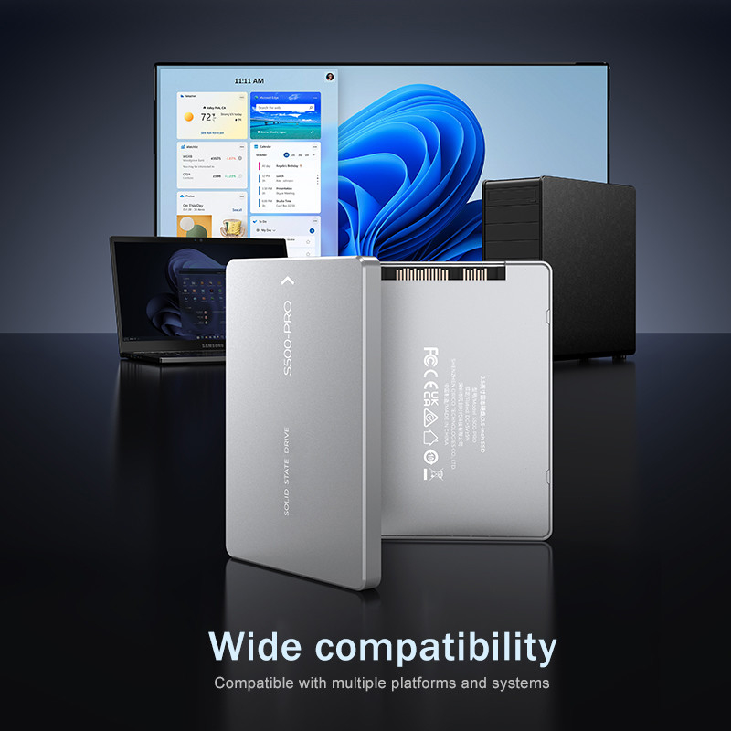 Bis zu 4 TB SSD Stoßbeständigkeit 350G bei 0,5 ms 0°C bis 55°C Stoßbeständig