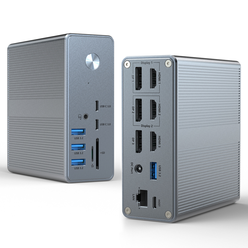 USB-A-Anschluss Multifunktionale Dockingstation Leistung mit Kühlung und Lüftung und Wärmeabbau