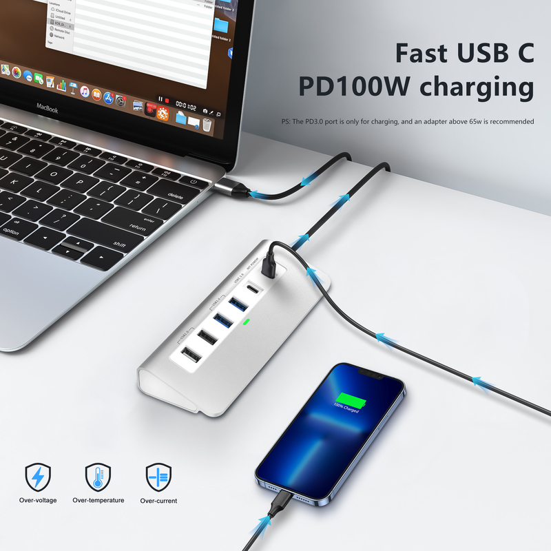 Zusätzliche Funktionen 9 in 1 USB-C Docking Station mit Benutzerhandbuch und kompakten Design enthalten