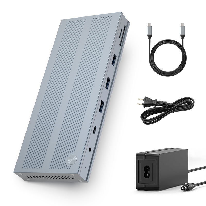 14 In 1 USB-C Docking Station mit Displaylink IC Typ C bis HDMI unterstützt Dreifachmonitore bis zu 4K Aluminiumlegierung und ABS