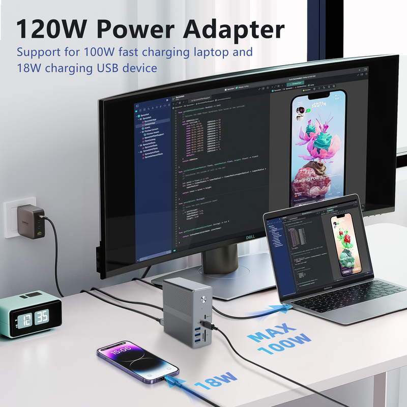 DC36-X1 Thunderbolt Docking mit 60Hz/30Hz Display-Unterstützung und bis zu 10Gbps Datenübertragungsgeschwindigkeit