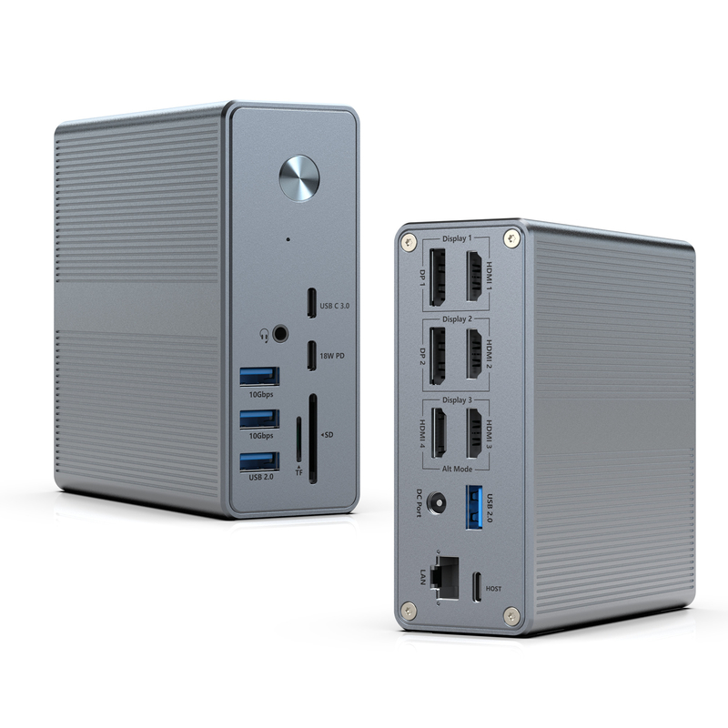 18 in 1 USB-C Docking Station Hochauflösung bis 4K mit Display Link Extend Mode