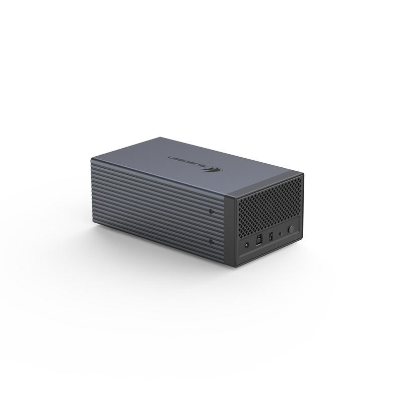 4 Bay Aircraft-Grade Aluminium-Alloy RAID HDD Gehäuse mit Hardware RAID 6 Modes und Dual 10Gbps Typ-C DAS Storage Array