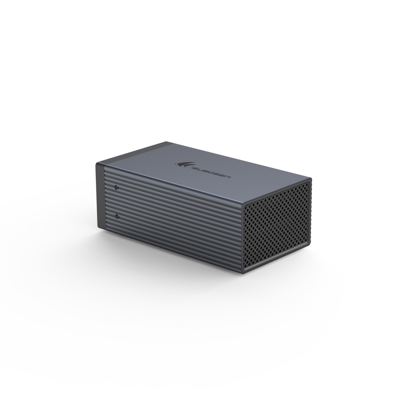 4 Bay Aircraft-Grade Aluminium-Alloy RAID HDD Gehäuse mit Hardware RAID 6 Modes und Dual 10Gbps Typ-C DAS Storage Array