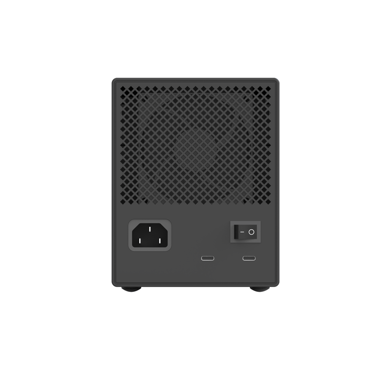 4 Bay Aircraft-Grade Aluminium-Alloy RAID HDD Gehäuse mit Hardware RAID 6 Modes und Dual 10Gbps Typ-C DAS Storage Array
