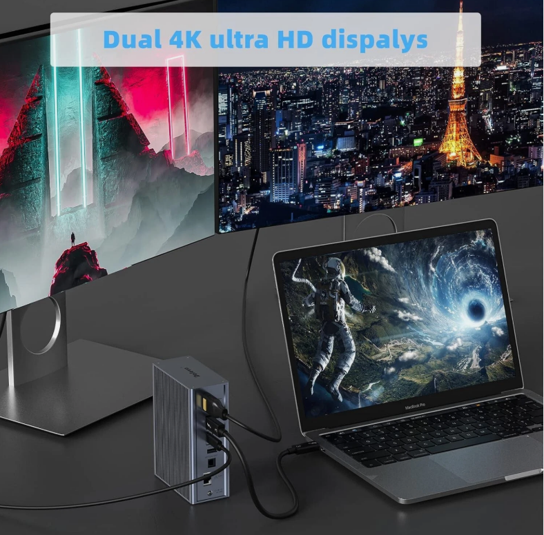 16-in-1-Thunderbolt-3-Dockingstation mit 40-Gbit/s-DP1.4-Ausgang und 65-W-PD-Aufladung